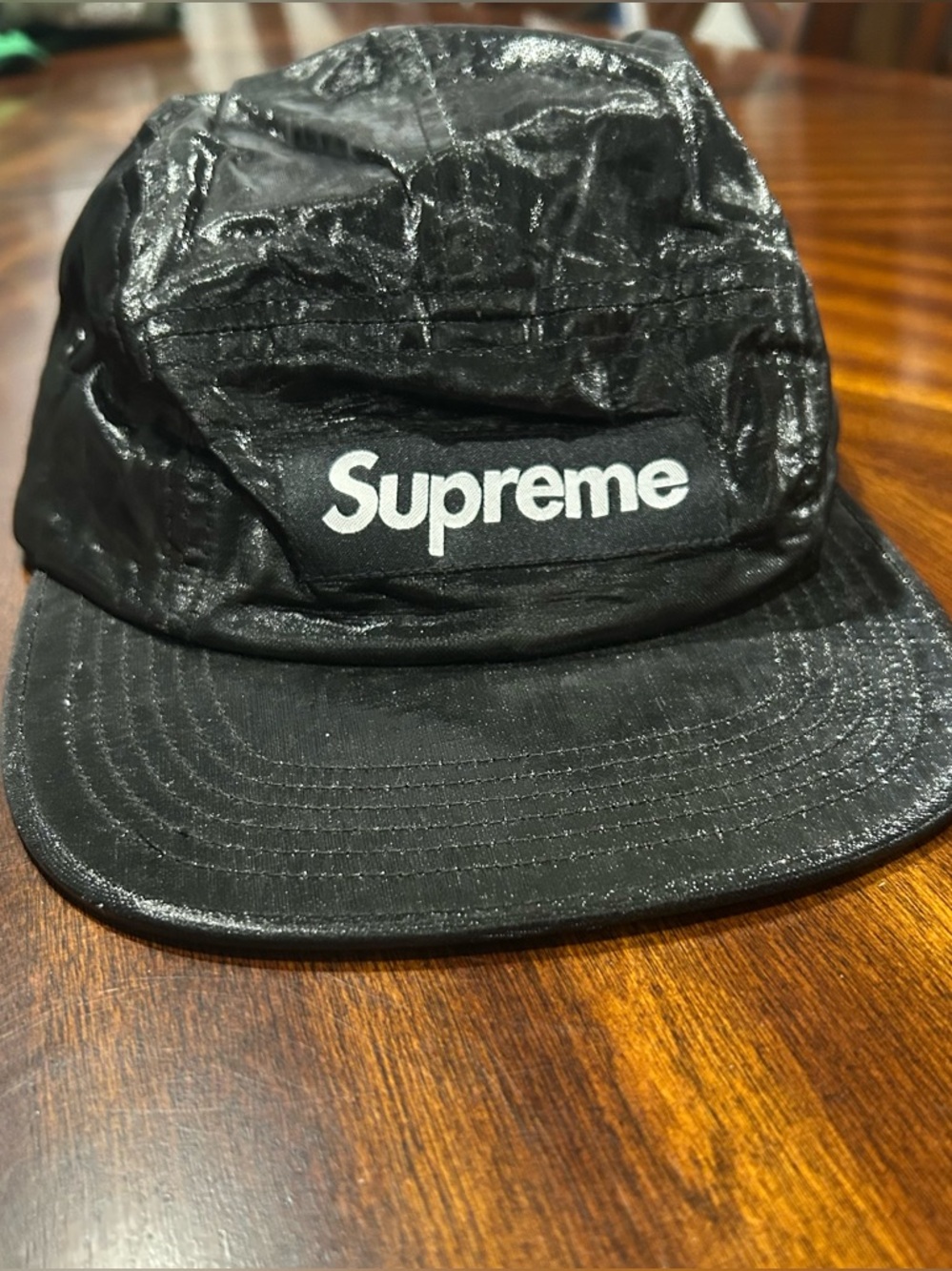 Supreme glossy ripstop box logo hat cap